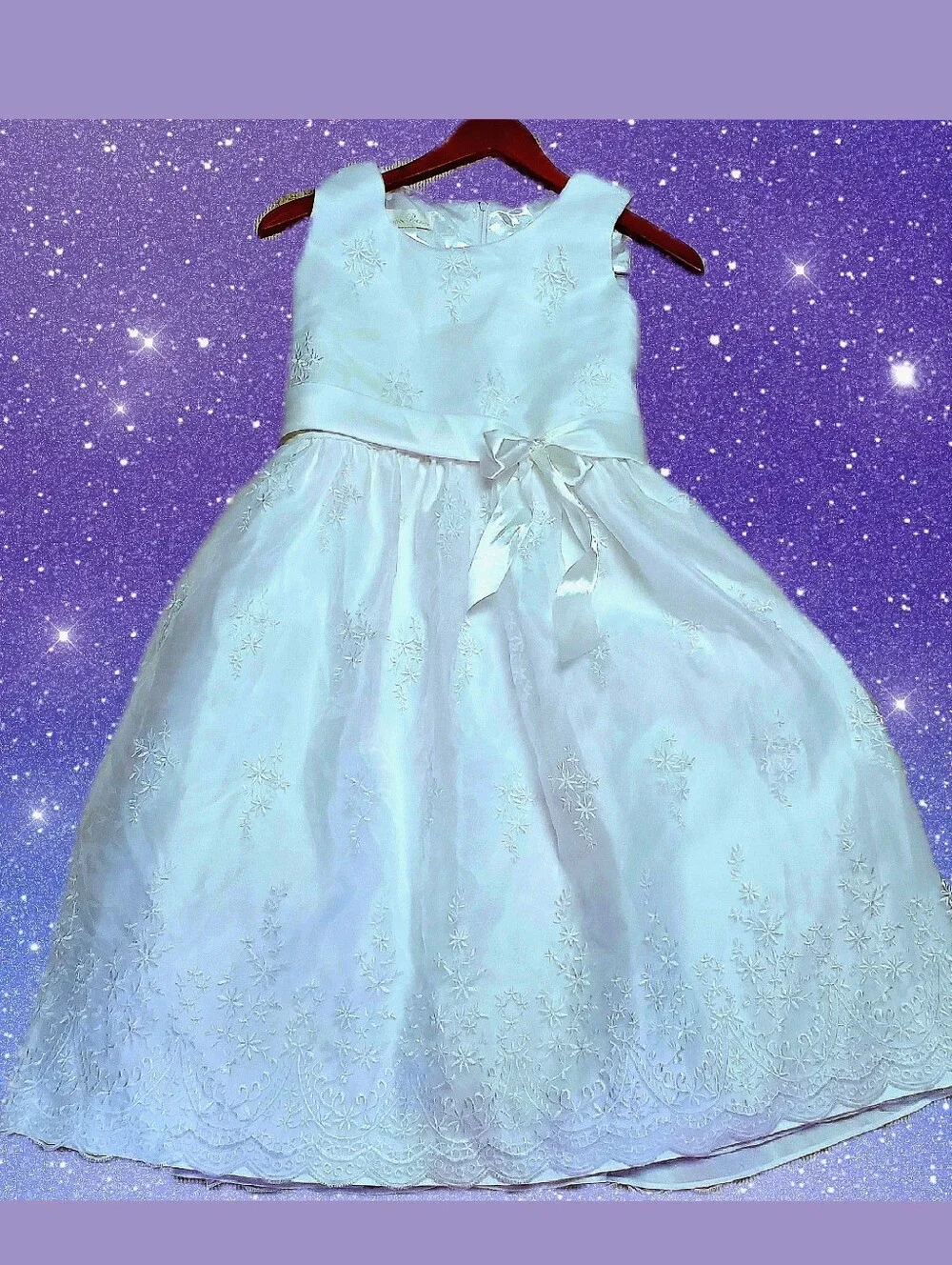 American Princess Girl's White Special Occasion Dress